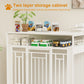 43.3 inch Dog Crate Furniture for Large Dogs,Wooden Dog Crate with Divider,Double Door Dog Kennel with Three Drawers Storages,Heavy Duty Dogs Decorative Pet House for Large Medium Dogs ,White - SolidRoot Buy Furniture USA