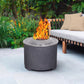 20.5 Inch x 15 Inch Dark Grey Faux Concrete Texture Smokeless Firepit With Wood Pellet/Twig/Wood As The Fuel Livingsource