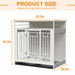 43.3 inch Dog Crate Furniture for Large Dogs,Wooden Dog Crate with Divider,Double Door Dog Kennel with Three Drawers Storages,Heavy Duty Dogs Decorative Pet House for Large Medium Dogs ,White - SolidRoot Buy Furniture USA