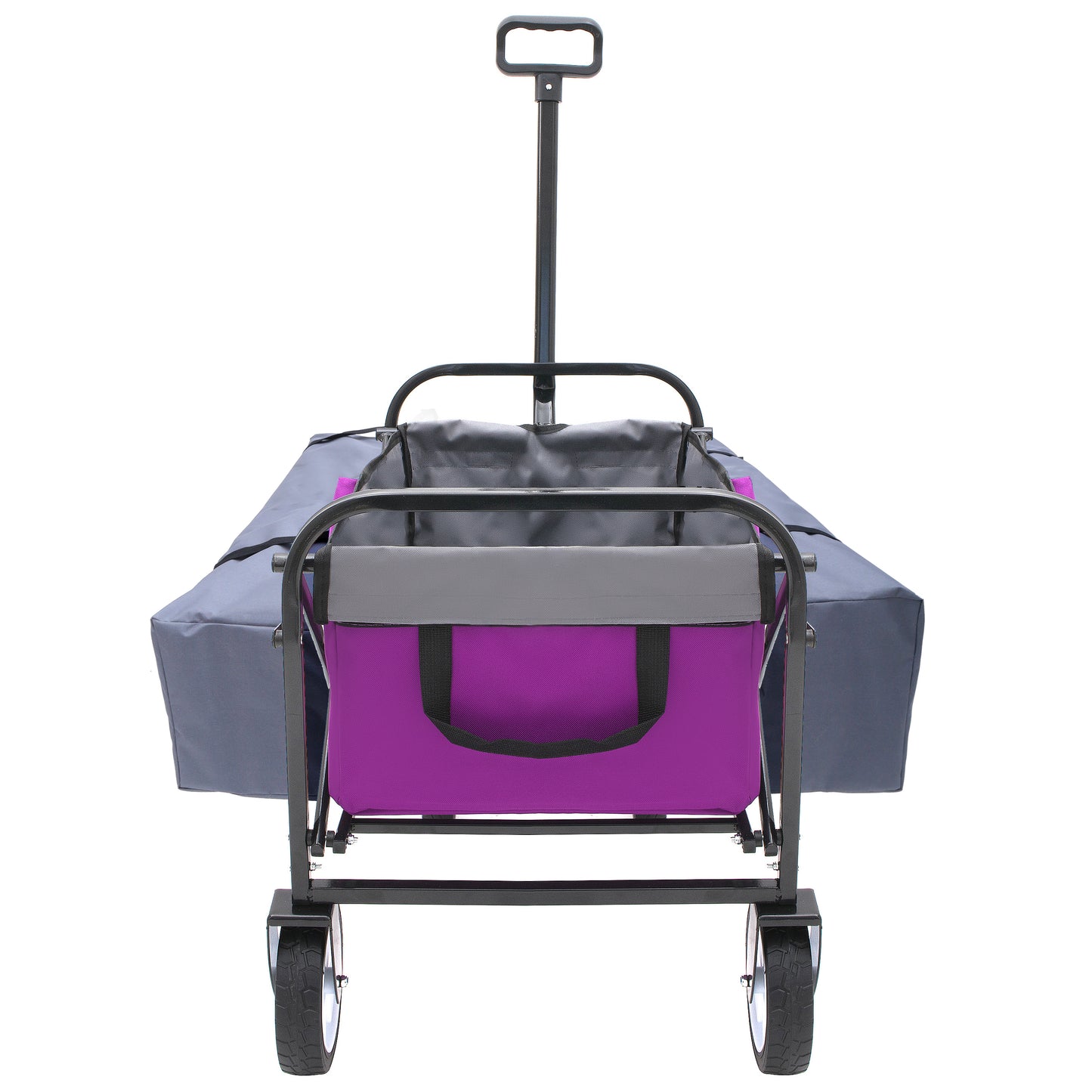 Minimeetall Strap , Collapsible Foldable Wagon Cart with strapping system Beach Wagon , Utility Cart , Utility Wagon Grocery Cart for Camping Shopping Sports Gardeing Fishing Supports 225lbs purple