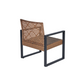 4-Piece Patio Furniture Set Outdoor Balcony Porch Garden Backyard Lawn Furniture Acacia Wood Table Top, Morden Black and Light Brown - SolidRoot Buy Furniture USA