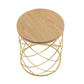 Golden Side table [MDF TOP+ METAL FRAME] Livingsource