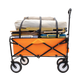 Collapsible Foldable Wagon Cart with strapping system Beach Wagon Utility Cart Utility Wagon Grocery Cart for for Camping Shopping Sports Gardeing Fishing Supports 360lbs All-Terrain Wheels orange Livingsource