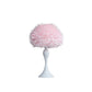 18.25"In Soft Pink Feather Aquina Crisp White Contour Glam Table Lamp - SolidRoot Buy Furniture USA