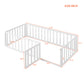Twin Size Wood Floor Bed Frame with Fence and Door, White(OLD SKU :WF289661AAK) - SolidRoot Buy Furniture USA