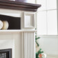 Corner Mantel Cabinet for Living Room or Bedroom with 23 inch Fireplace Insert Heater for the Perfect Ambiance Livingsource