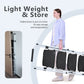 White four-step ladder, light folding four-step stool, wide anti-skid pedal and safety handle, strong steel ladder, multi-purpose ladder, applicable to family, kitchen, office elevator Livingsource