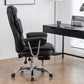 Office Chair, Big and Tall Executive Office Chair with Footrest, Leather Computer Chair, Ergonomic Reclining Chair High Back, Large Home Office Chair (Black) Livingsource