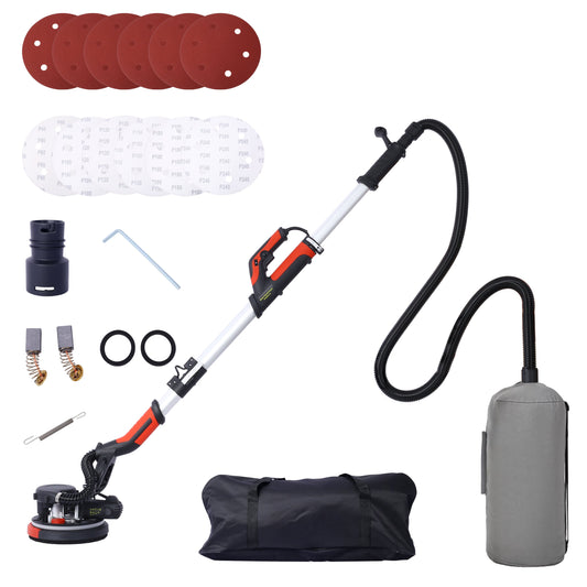 Drywall Sander, 780W Electric Drywall Sander with Vacuum Dust Collection 6.5A Motor Dustless Floor Sander with Variable Speed 900-1800RPM, LED Light, Extendable & Foldable Handle, Livingsource
