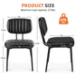 Dining Chairs , Upholstered Mid Century Modern Kitchen Dining Room Accent Chairs with Faux Leather Cushion Seat & Metal Legs for Kitchen, Living Room - Black Set of 2 - SolidRoot Buy Furniture USA