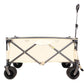 Folding Wagon, Heavy Duty Utility Beach Wagon Cart for Sand with Big Wheels, Adjustable Handle&Drink Holders for Shopping, Camping,Garden and Outdoor Livingsource