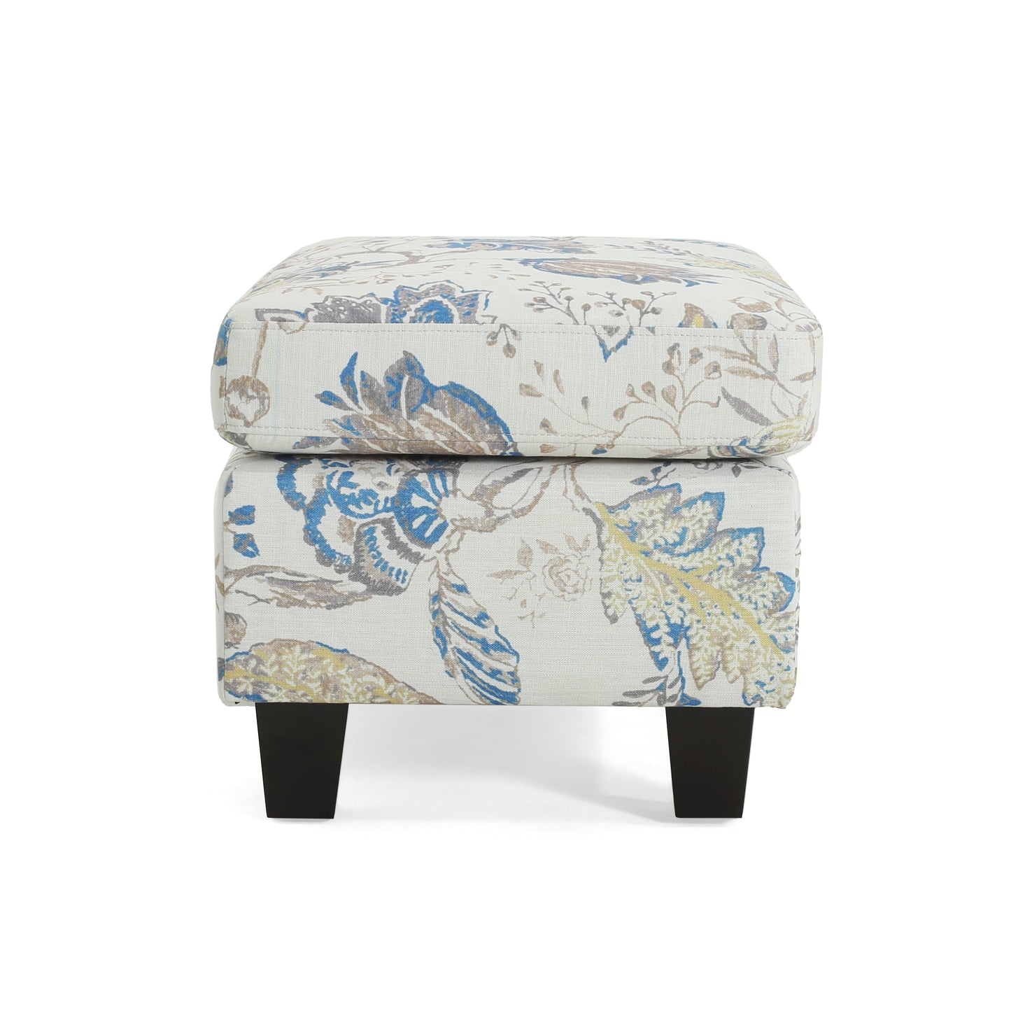 Springfield Upholstered Ottoman, Beige&Blue