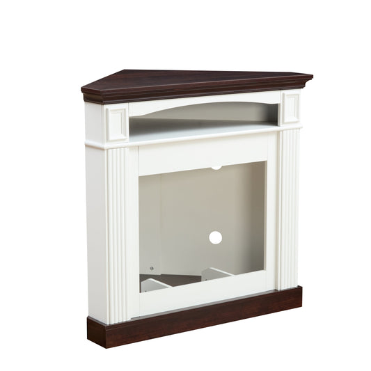 Corner Mantel Cabinet for Living Room or Bedroom with 23 inch Fireplace Insert Heater for the Perfect Ambiance Livingsource