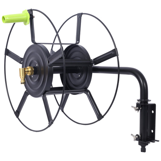 Swivel Hose Reel Wall Mount - 180 Degree Pivot Hose Hanger - Great for Garden Storage - Hose Holder Wall Mount for Garden Hose - Heavy Duty Steel Hose Hanger for Hose Reels