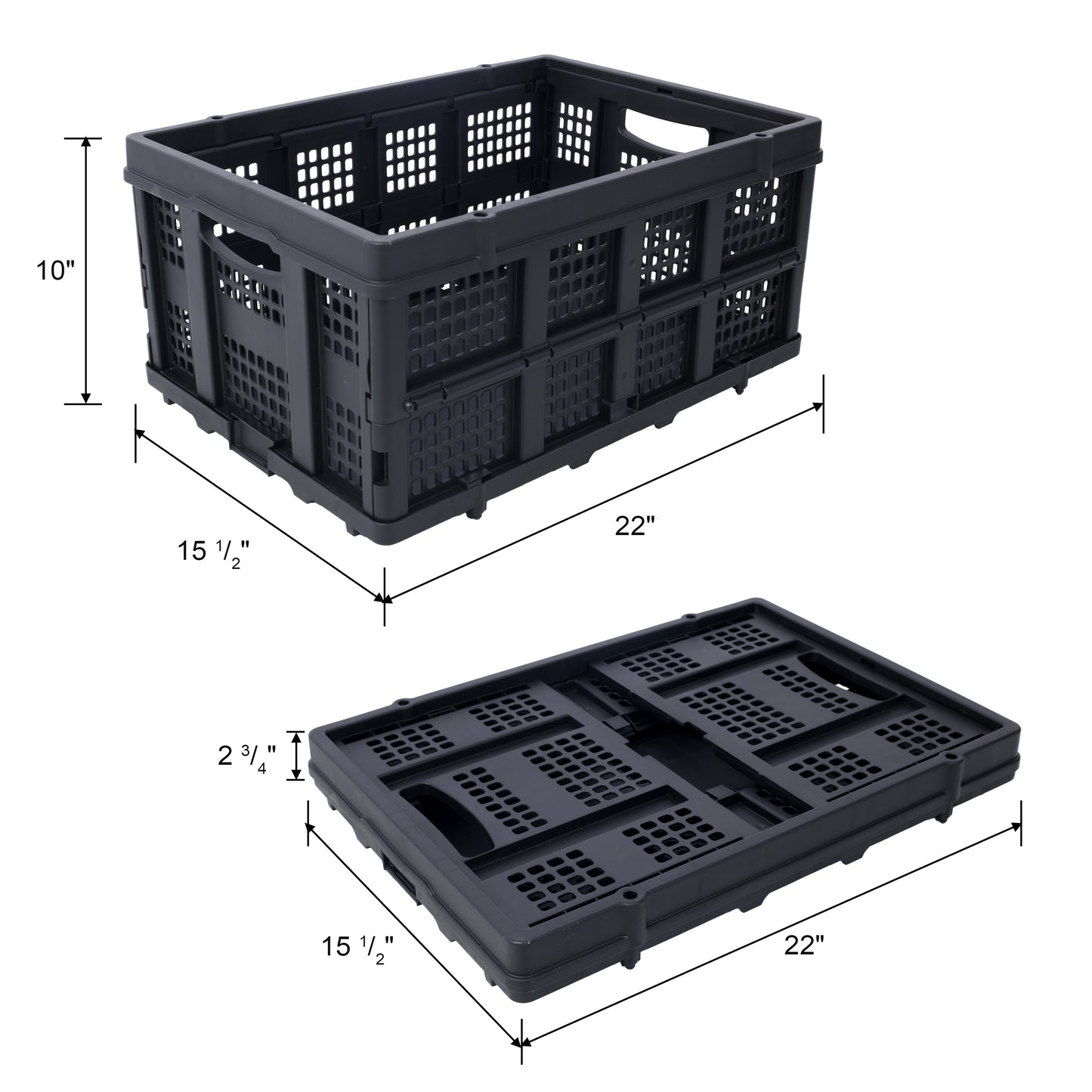 Collapsible Utility Cart Multi Use Functional Collapsible Shopping Carts 2-Tier Collapsible Shopping Cart with Baskets Carrito para Supermercado con Ruedas