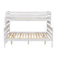 Wood Twin XL over Queen Bunk Bed with Ladder, White - SolidRoot Buy Furniture USA
