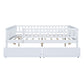 Full Size Daybed Wood Bed with Two Drawers , White - SolidRoot Buy Furniture USA
