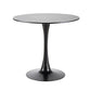 Modern Round Dining Table, ∅31.5'' Kitchen Dining Room Furniture, Coffee Table, Leisure Table, Living Room Table, Black, Christmas Gifts, Christmas Selections Livingsource