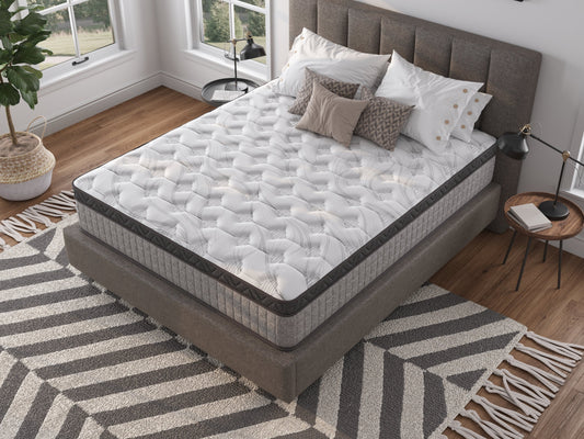 Assembled in USA -  High Quality 10' Twin Diamond Innerspring Hybrid and Cooling Gel Memory Foam Mattress, Pressure Relief, and Motion Isolation, CertiPUR-US and Oeko TEX Certified Livingsource