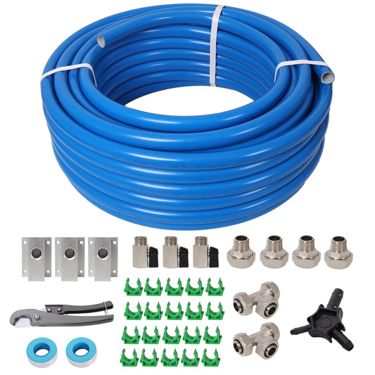 3/4 Inch Tubing Industrial Compressed Air Piping System, 100 Feet Length, High Quality PEX-AL-PEX Tubing,Blue Tubing SolidRoot Buy Furniture USA