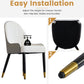 Modern PU sponge-filled dining chair, solid wood metal legs, suitable for restaurants, living rooms and rooms-(Set of 2) Livingsource