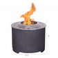20.5 Inch x 15 Inch Dark Grey Faux Concrete Texture Smokeless Firepit With Wood Pellet/Twig/Wood As The Fuel Livingsource