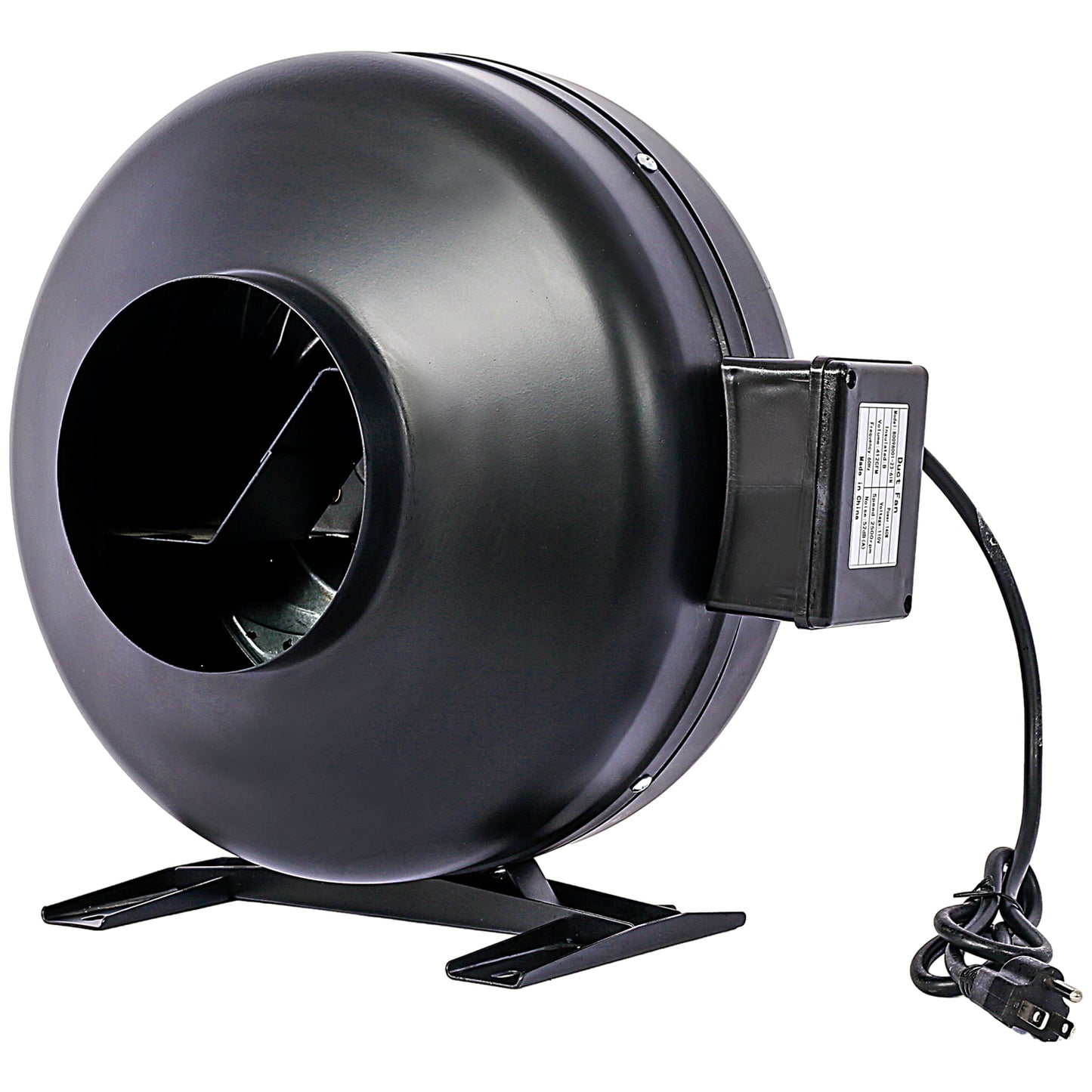 6-Inch 412 CFM Inline Duct Fan: Air Circulation Vent Blower for Hydroponics, Basements, and Kitchens