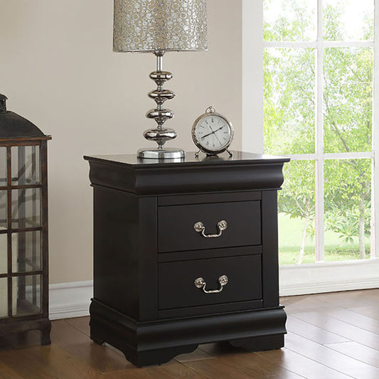 Black 2-drawer Nightstand SolidRoot Buy Furniture USA