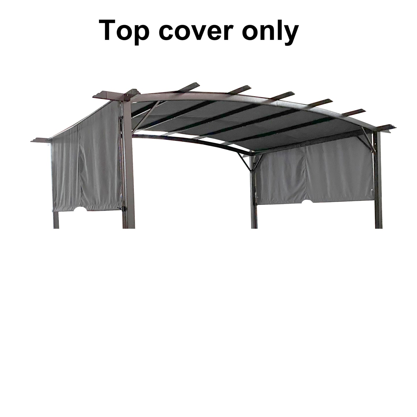 Universal Canopy Cover Replacement for 12x9 Ft Curved Outdoor Pergola Structure-Grey