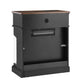 25 inch Stand Side Table with  3-Sided glass Electric Fireplace Livingsource