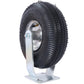 4PCS 10IN CASTER pneumatic tire(2PCS SWIVEL+2PCS RIGID), Caster Wheel, Swivel Plate, Steel Hub with Ball Bearings, 5/8-Inch Bore Centered Axle -black Livingsource