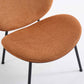 Mid-Century Modern Shell Chair Single Side Chair Tripod,Orange fabric Lounge Chair in Walnut Finish Comfortable Backrest,Orange color,SW1871OG Livingsource