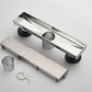 12 Inches Linear Shower Drain with Removable Cover, 304 Stainless Shower Drain  Included Hair Strainer and Leveling Feet - SolidRoot Buy Furniture USA
