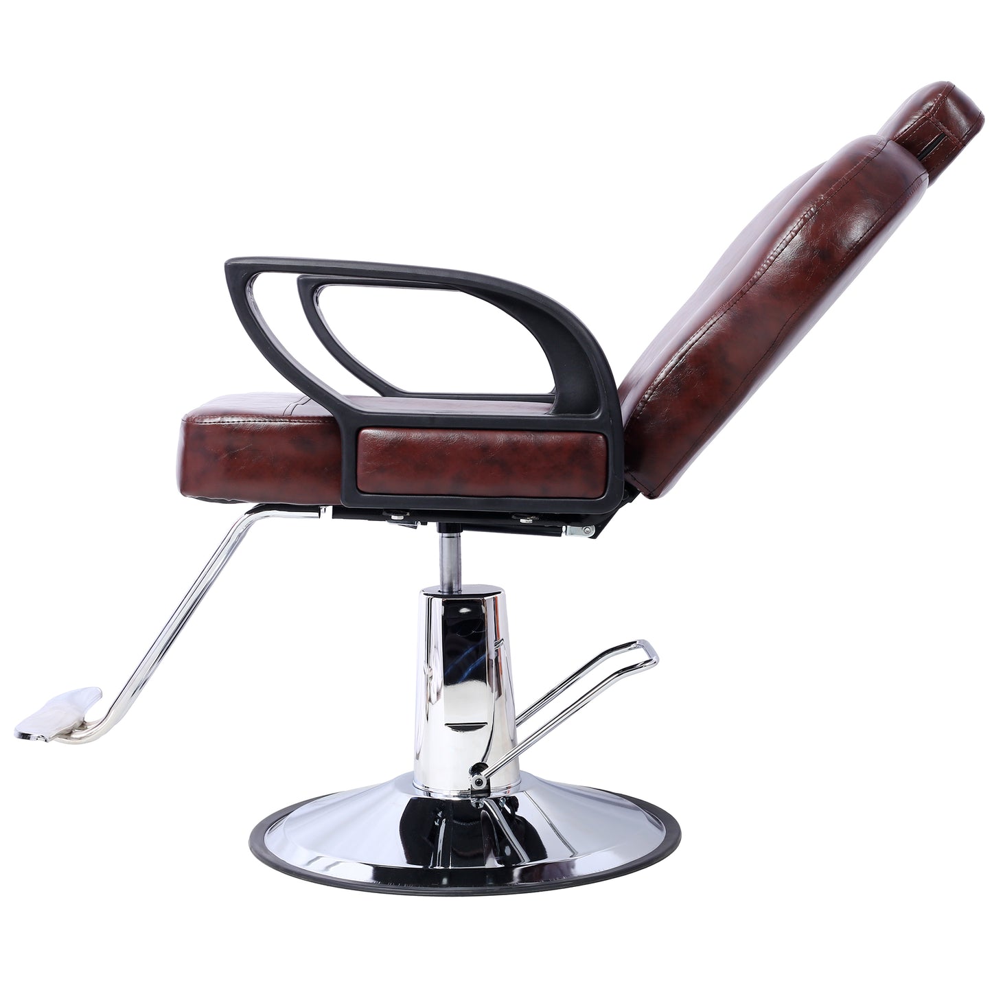 Hair Stylist All Purpose Barber Chair for Barbershop Salon Chair,Heavy Duty Hydraulic Barber Chair Spa Furniture Shampoo Reclining Extra Wider Seat Beauty Hair Salon Equipment ,brown