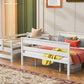 Wood Twin XL over Queen Bunk Bed with Ladder, White - SolidRoot Buy Furniture USA