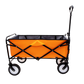 Collapsible Foldable Wagon Cart with strapping system Beach Wagon Utility Cart Utility Wagon Grocery Cart for for Camping Shopping Sports Gardeing Fishing Supports 360lbs All-Terrain Wheels orange Livingsource