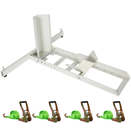 1800 Lb. Capacity Motorcycle Stand/Wheel Chock,adjustable heavy duty with 4 sets tie down Livingsource