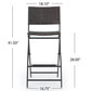 Outdoor Wicker Barstools Faux Rattan Patio Bar Stools Foldable Chair, Multibrown, Set of 2 - SolidRoot Buy Furniture USA