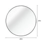 Black 24 Inch Metal Round Bathroom Mirror Livingsource
