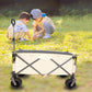 Folding Wagon, Heavy Duty Utility Beach Wagon Cart for Sand with Big Wheels, Adjustable Handle&Drink Holders for Shopping, Camping,Garden and Outdoor Livingsource