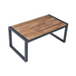 4-Piece Patio Furniture Set Outdoor Balcony Porch Garden Backyard Lawn Furniture Acacia Wood Table Top, Morden Black and Light Brown - SolidRoot Buy Furniture USA