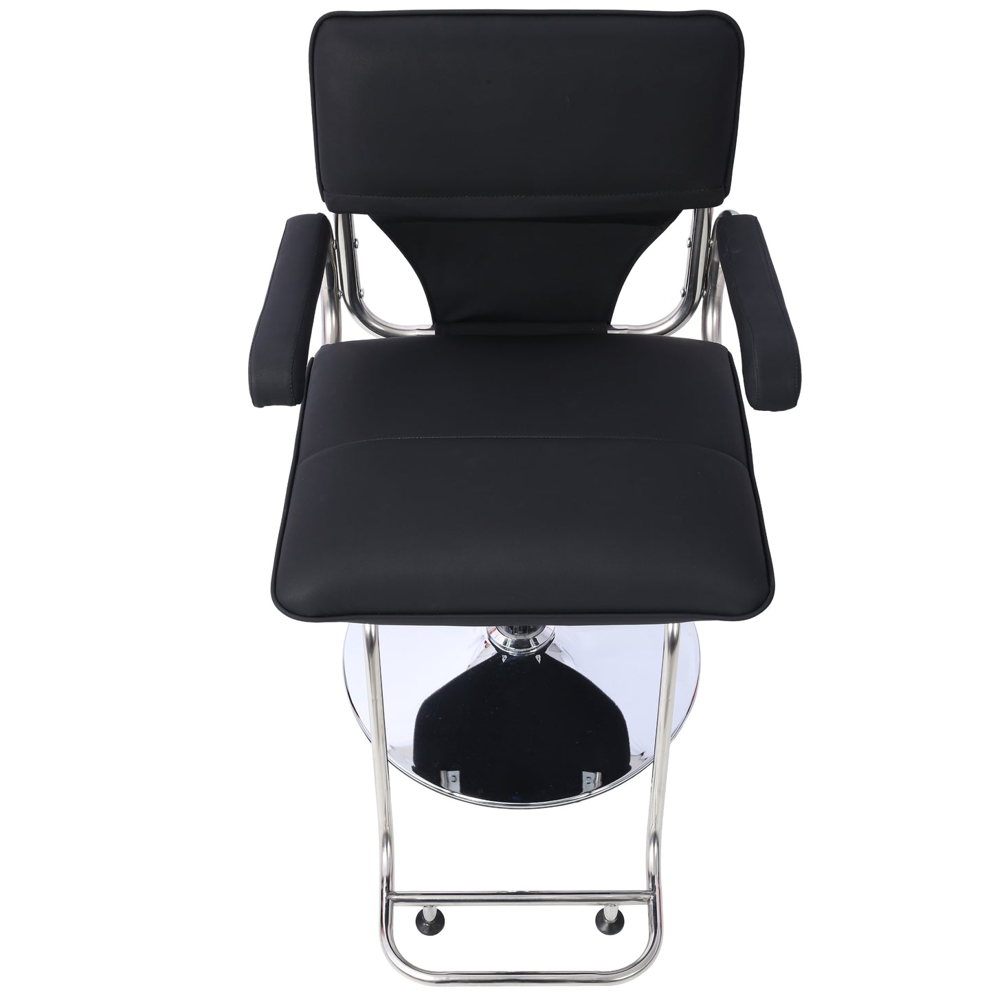 Stainless steel frame,Fashion style Hair Salon Chair Styling Heavy Duty Hydraulic Pump Barber Chair Beauty Shampoo Barbering Chair for Hair Stylist Women Man,with Barber Cape (Black)