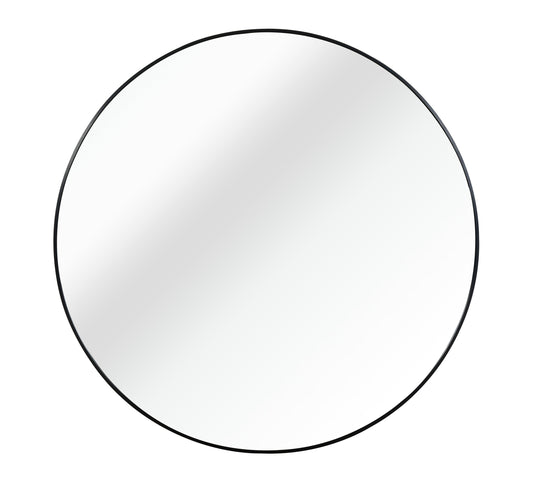 Black 24 Inch Metal Round Bathroom Mirror Livingsource