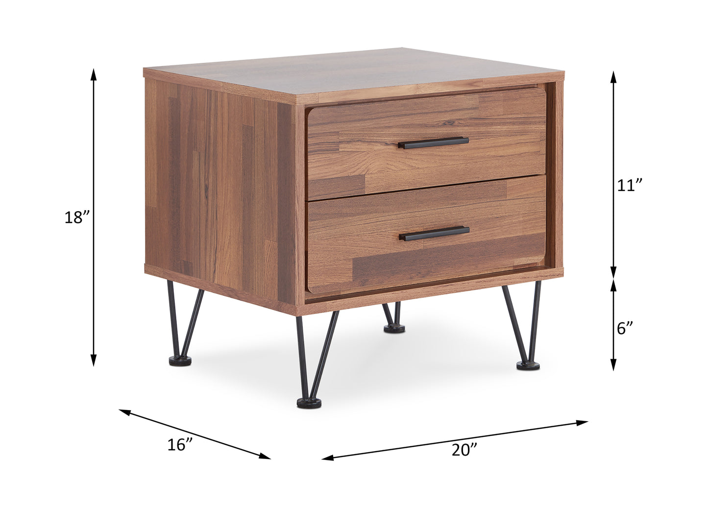 Deoss Walnut Finish Accent Table