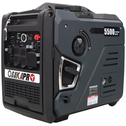 Super quiet Inverter Generator 5.5KW portable generator electric&remote start, foldable handle with wheels, 224cc 4 stroke EPA compliant, Gas&LPG Dual Fuel, With CO Sensor for more safety using SolidRoot Buy Furniture USA