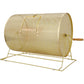 Raffle Drum,Holds 10000 Tickets or 300 Ping Pong Balls, Metal Lottery Spinning Drawing with Wooden Turning Handle, 14.8 x Ø21.26 inch Brass Plated Raffle Ticket Spinning Cage, for Bingo Ballot Livingsource