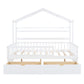 Wooden Full Size House Bed with 2 Drawers,Kids Bed with Storage Shelf, White - SolidRoot Buy Furniture USA