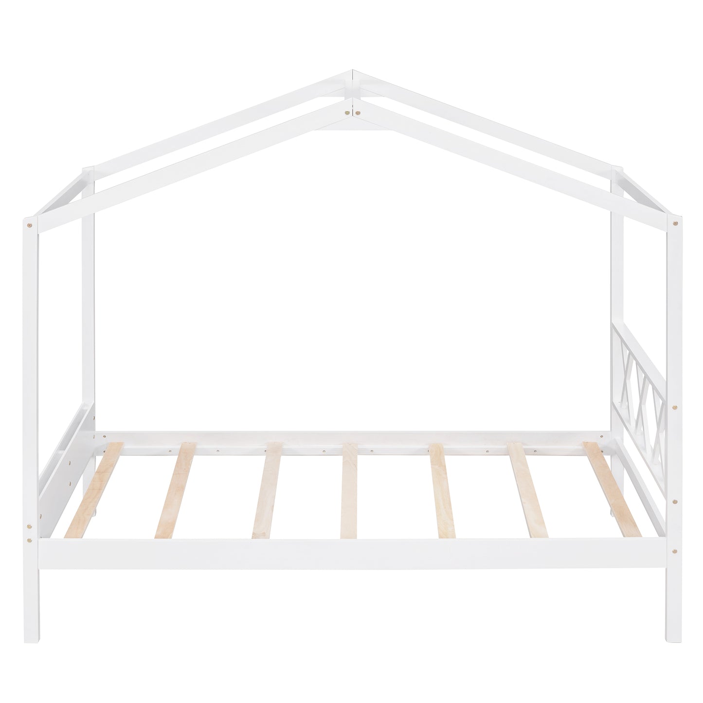 Twin Size Wood House Bed with Storage Space, White(OLD SKU: LP000001AAK)