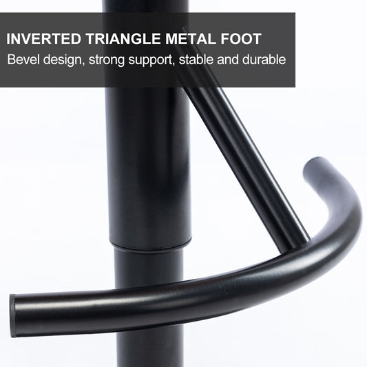 Adjustable Swivel Bar stool Solid wood backrest for Kitchen Counter and Dining Room 2pcs Black Livingsource