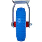 2PCS 8IN CASTER FLAT FREE WHEEL rigrid-Caster Wheel, Steel Hub with Ball Bearings, 5/8-Inch Bore Centered Axle -Blue Livingsource